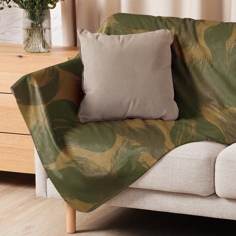 Denison Airborne Brushstroke Heritage CAMO Sherpa Blanket