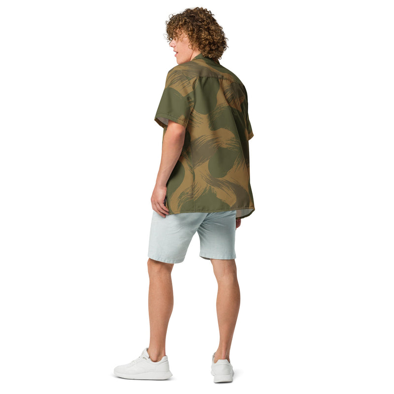 Denison Airborne Brushstroke Heritage CAMO Unisex Short-Sleeve Button Shirt - Button-Up