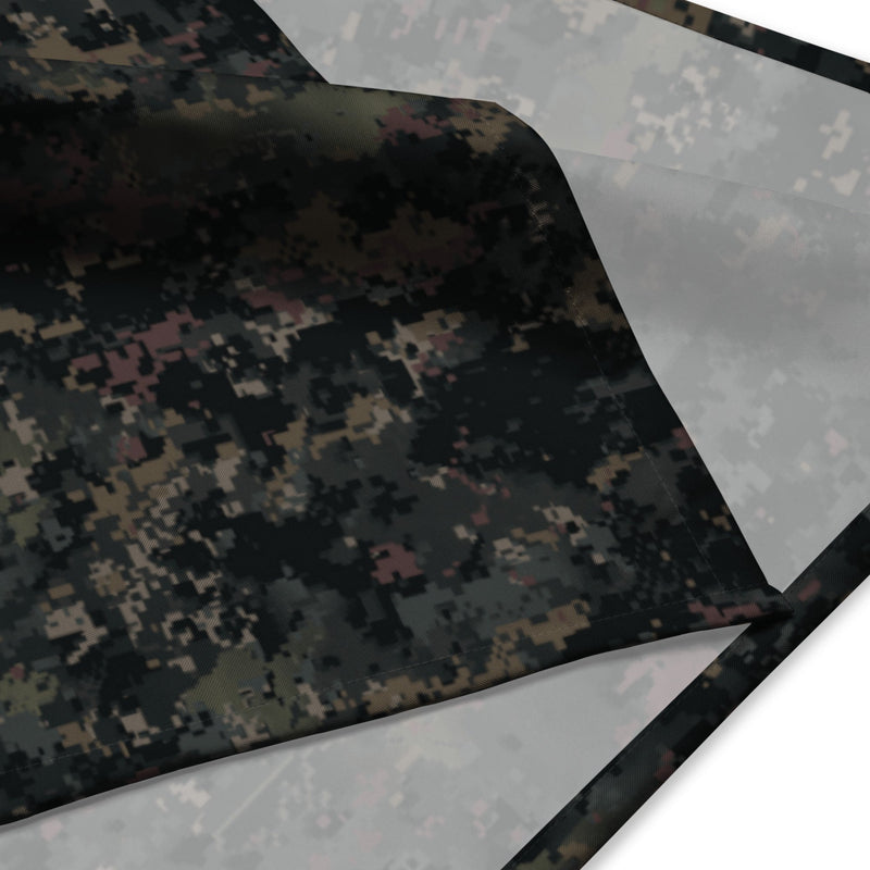 Digital Black Night Rust CAMO Bandana - Head