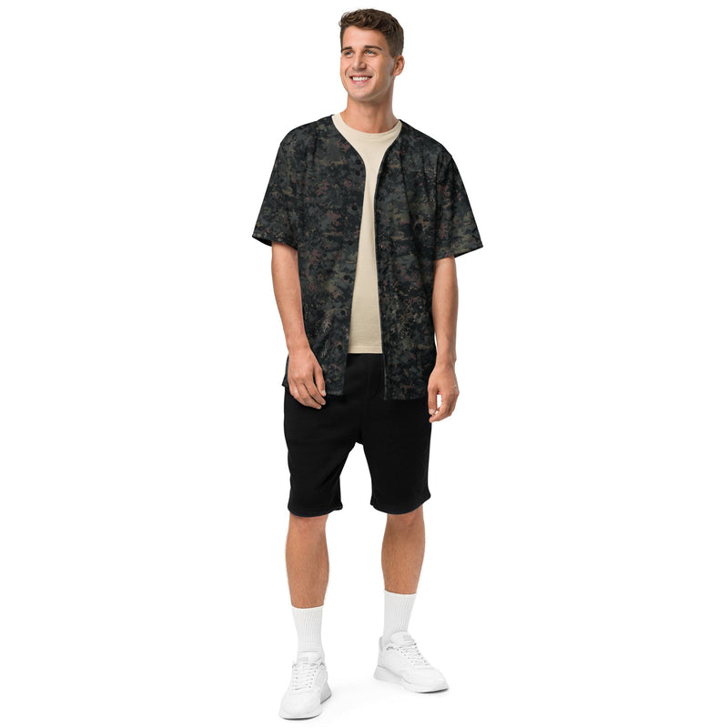 Digital Black Night Rust CAMO Unisex Baseball Jersey