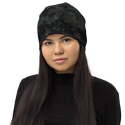 Digital Black Night Rust CAMO Beanie - Head