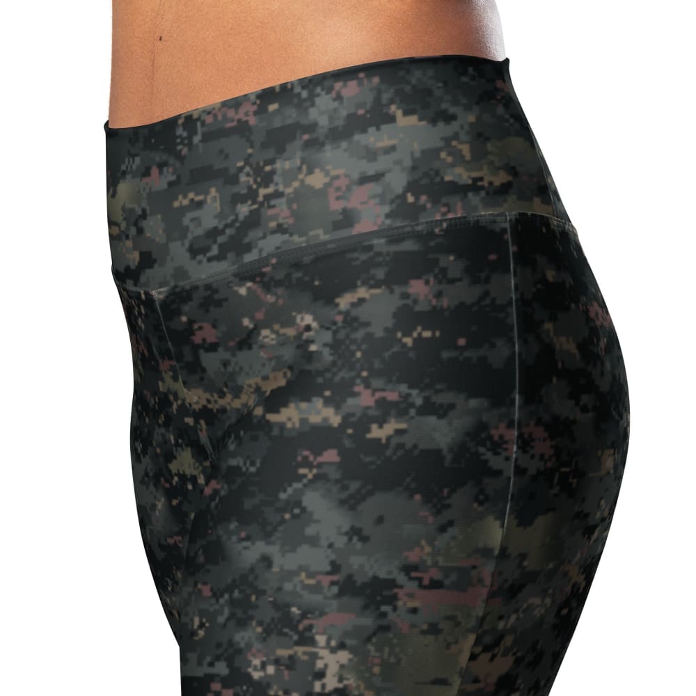 Digital Black Night Rust CAMO Flare leggings - Womens Leggings