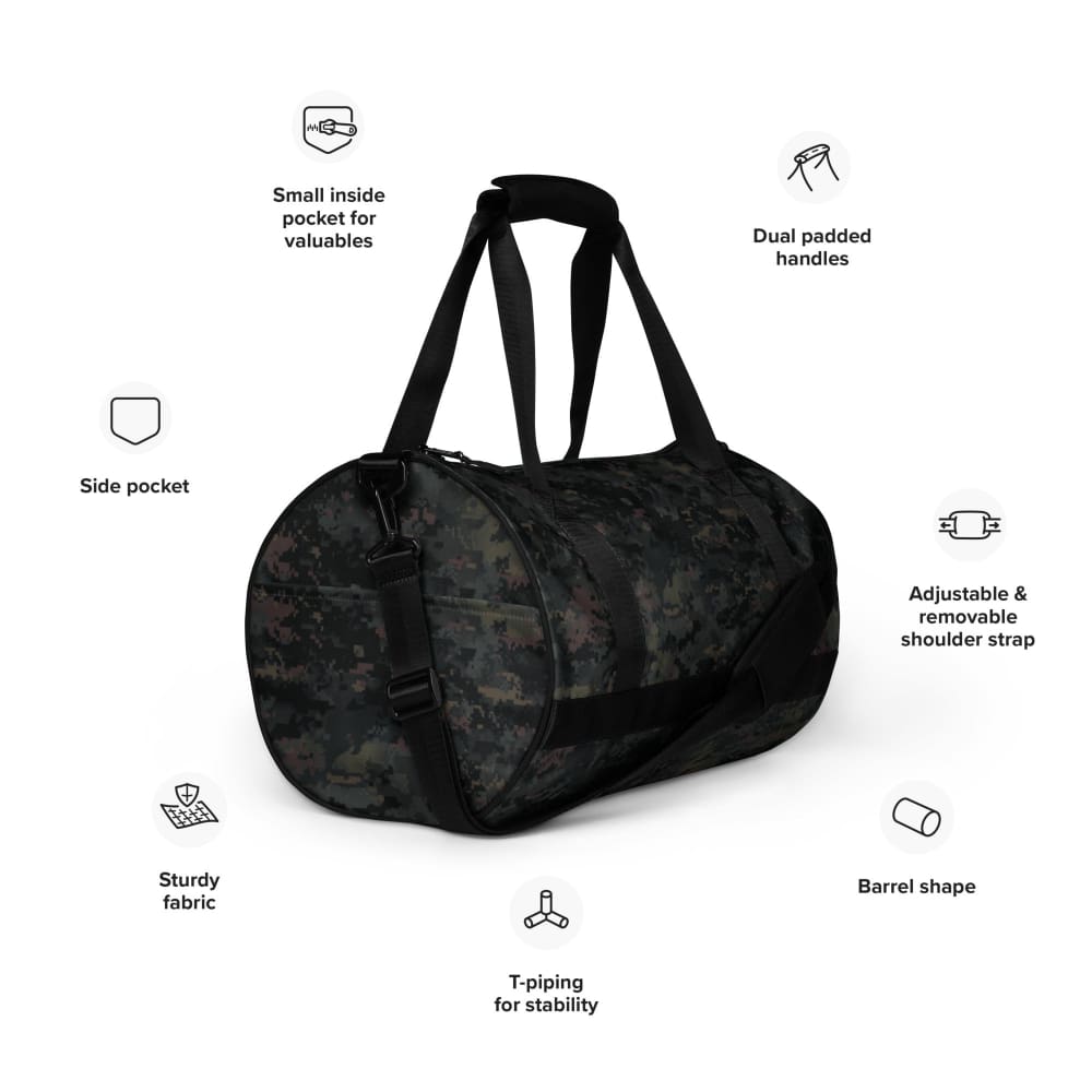 Digital Black Night Rust CAMO gym bag - Gym Bag