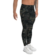 Digital Black Night Rust CAMO Mens Leggings - Men