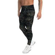 Digital Black Night Rust CAMO Mens Leggings - Men