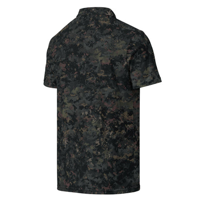 Digital Black Night Rust CAMO Men’s slim fit polo - Mens Slim Fit Polo