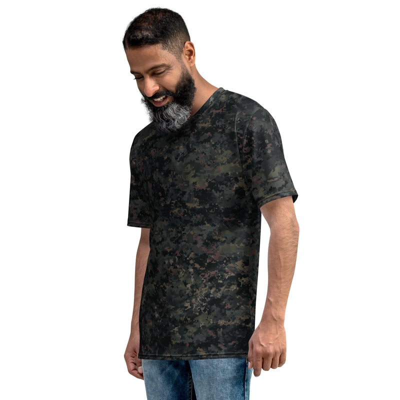 Digital Black Night Rust CAMO Mens T-Shirt