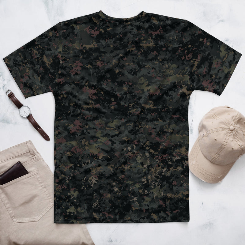Digital Black Night Rust CAMO Mens T-Shirt