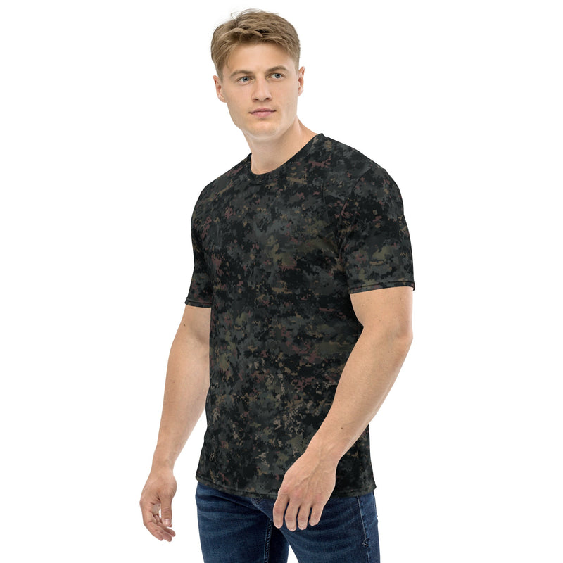Digital Black Night Rust CAMO Mens T-Shirt