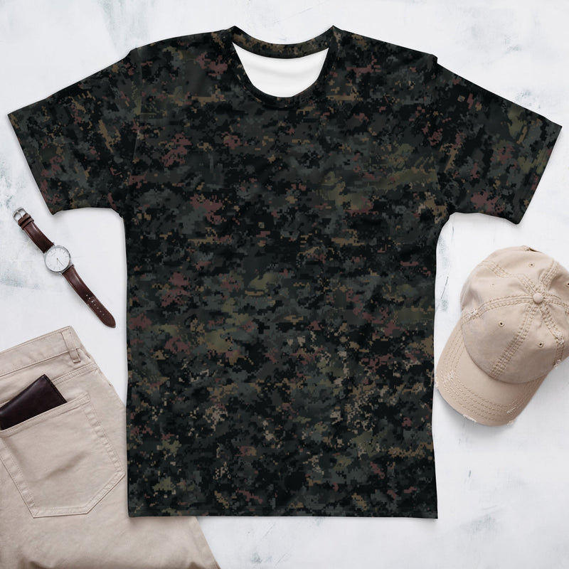 Digital Black Night Rust CAMO Mens T-Shirt - XS