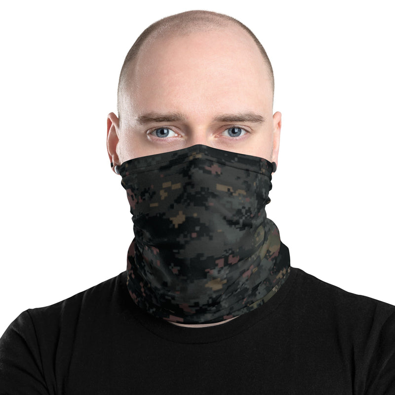 Digital Black Night Rust CAMO Neck Gaiter - Head