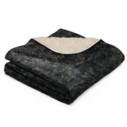 Digital Black Night Rust CAMO Sherpa Blanket