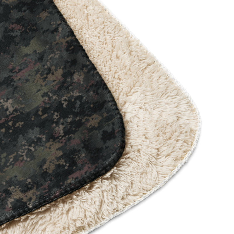 Digital Black Night Rust CAMO Sherpa Blanket
