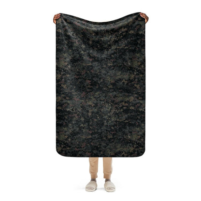 Digital Black Night Rust CAMO Sherpa blanket - 37″×57″ - Sherpa Blanket