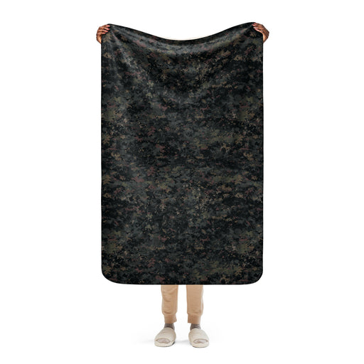 Digital Black Night Rust CAMO Sherpa Blanket - 37″×57″