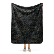 Digital Black Night Rust CAMO Sherpa Blanket - 50″×60″