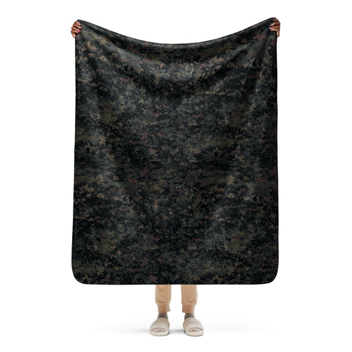 Digital Black Night Rust CAMO Sherpa Blanket - 50″×60″