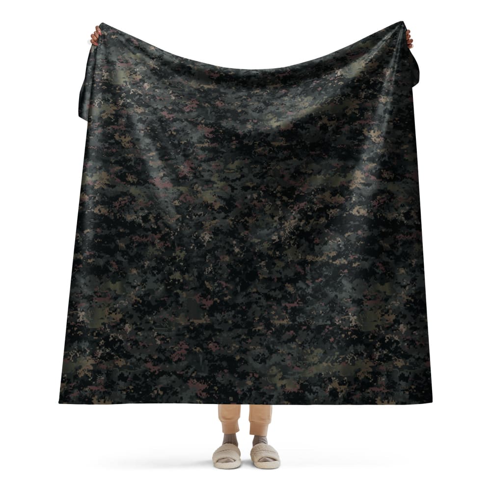 Digital Black Night Rust CAMO Sherpa blanket - 60″×80″ - Sherpa Blanket