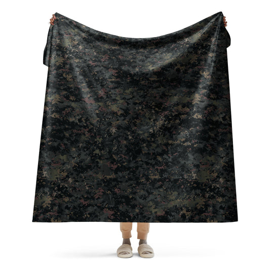 Digital Black Night Rust CAMO Sherpa blanket - 60″×80″ - Blanket