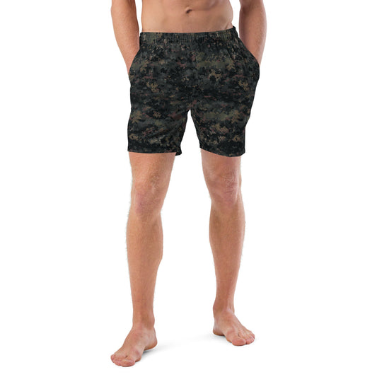 Digital Black Night Rust CAMO swim trunks - 2XS - Mens Swim Trunks