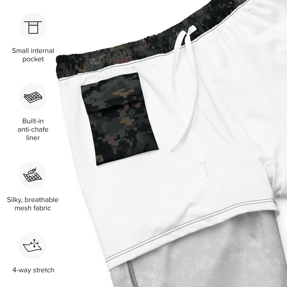 Digital Black Night Rust CAMO swim trunks - Mens Swim Trunks