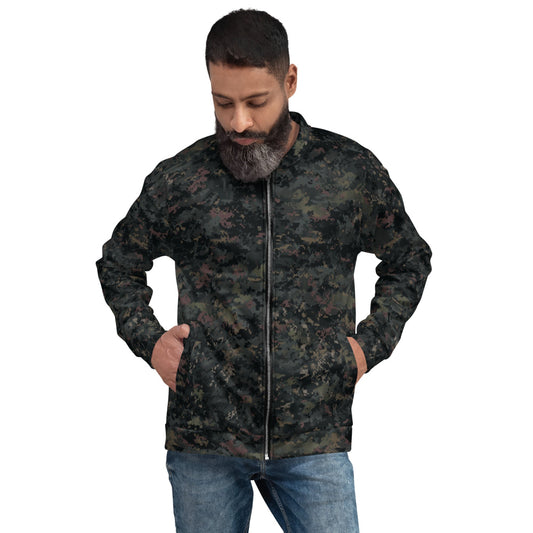 Digital Black Night Rust CAMO Unisex Bomber Jacket