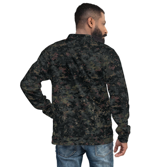 Digital Black Night Rust CAMO Unisex Bomber Jacket - Jackets