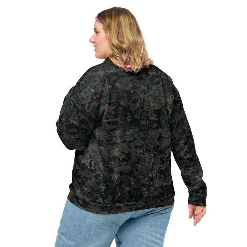 Digital Black Night Rust CAMO Unisex Bomber Jacket