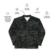 Digital Black Night Rust CAMO Unisex Bomber Jacket