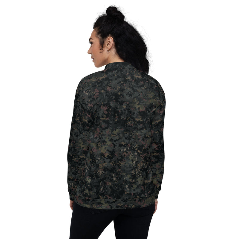 Digital Black Night Rust CAMO Unisex Bomber Jacket