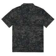 Digital Black Night Rust CAMO Unisex Short-Sleeve Button Shirt - Button-Up