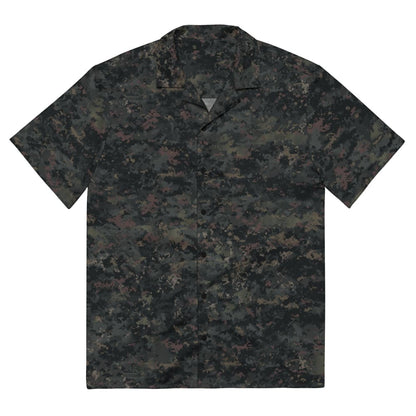 Digital Black Night Rust CAMO Unisex button shirt - Unisex Button Shirt
