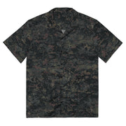 Digital Black Night Rust CAMO Unisex Short-Sleeve Button Shirt - 2XS - Button-Up