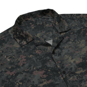 Digital Black Night Rust CAMO Unisex Short-Sleeve Button Shirt - Button-Up