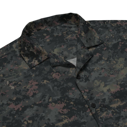 Digital Black Night Rust CAMO Unisex button shirt - Unisex Button Shirt