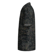Digital Black Night Rust CAMO Unisex Short-Sleeve Button Shirt - Button-Up
