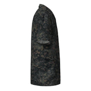 Digital Black Night Rust CAMO Unisex Short-Sleeve Button Shirt - Button-Up