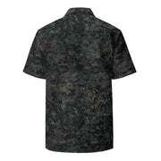 Digital Black Night Rust CAMO Unisex Short-Sleeve Button Shirt - Button-Up