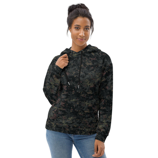 Digital Black Night Rust CAMO Unisex Hoodie - Hoodies