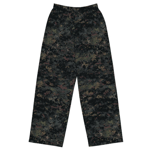 Digital Black Night Rust CAMO Unisex Wide-Leg Leisure Pants - 2XS - Pant