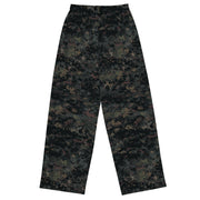 Digital Black Night Rust CAMO Unisex Wide-Leg Leisure Pants - Pant