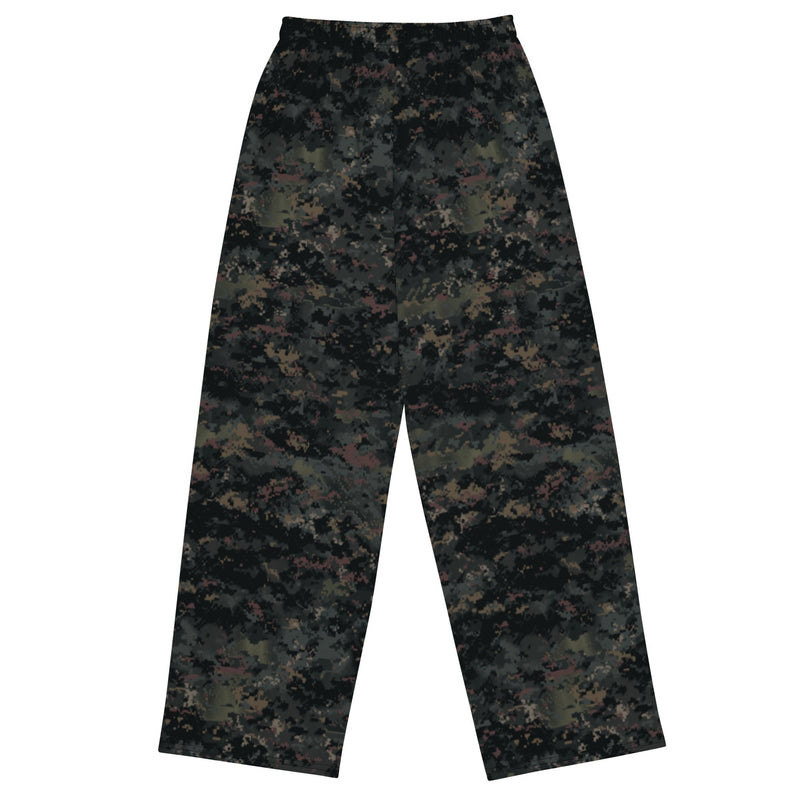 Digital Black Night Rust CAMO Unisex Wide-Leg Leisure Pants - Pant