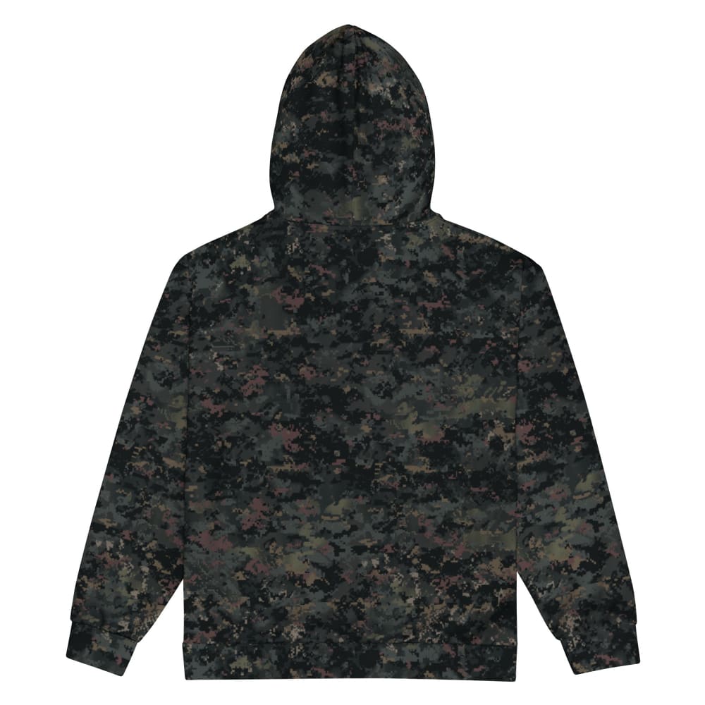 Digital Black Night Rust CAMO Unisex zip hoodie - Unisex Zip Hoodie