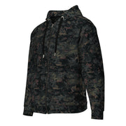 Digital Black Night Rust CAMO Unisex Zip Hoodie