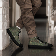 Digital Eastern Forest Veil CAMO Mens High-Top Canvas Shoes - 5