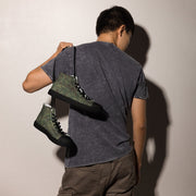 Digital Eastern Forest Veil CAMO Mens High-Top Canvas Shoes