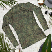 Digital Eastern Forest Veil CAMO Mens Long-Sleeve Rash Guard - LS