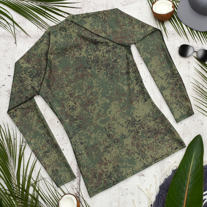 Digital Eastern Forest Veil CAMO Mens Long-Sleeve Rash Guard - LS