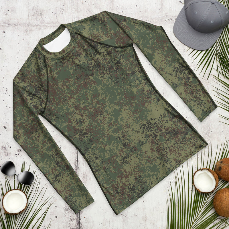 Digital Eastern Forest Veil CAMO Mens Long-Sleeve Rash Guard - LS