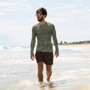 Digital Eastern Forest Veil CAMO Mens Long-Sleeve Rash Guard - XS - LS